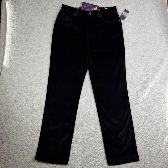Gloria Vanderbilt Pants - Gloria Vanderbilt Womens Amanda Corduroy Classic Fit Tapered Sz 10 Pants Black